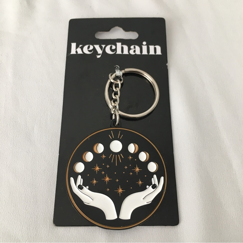 Witchy Boho Moon Keychain